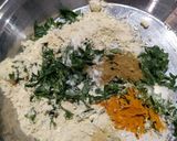 A picture of step 1 of Methi Vadi.