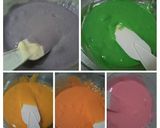 Foto langkah ke 4 dari resep Steamed Rainbow cake.