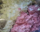 A picture of step 2 of Cabbage Roll Soup.