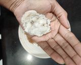 A picture of step 4 of Arbi Took chaat.