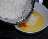 A picture of step 8 of Persian steamed rice with Saffron crust.