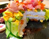 A picture of step 8 of Japanese Sushi Cake for Girl’s Festival.