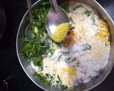 A picture of step 2 of Corn spinach pakoda.