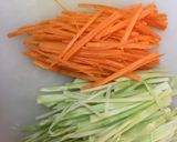 A picture of step 3 of Broccoli stalk and Carrot Fry.