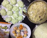 Hình bước làm 24 của món Xôi khúc lá dứa bọc trứng muối