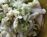 A picture of step 3 of Quesadillas Dipped in Green Salsa.