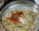 A picture of step 7 of Winter special big size brinjal bartha.