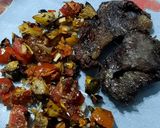 Foto del paso 7 de la receta: Entraña con revuelto de verduras en parrigas