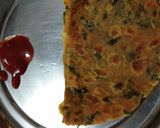 A picture of step 2 of Methi lahsun paratha.