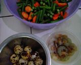 Foto langkah ke 1 dari resep Gulai Sayur Telur Puyuh & Udang.