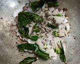 A picture of step 3 of Steamed beans poriyal.