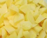 A picture of step 2 of Patatas Bravas with Two Sauces.