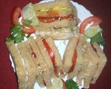 A picture of step 3 of Multi layered Sandwich.
