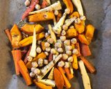 A picture of step 4 of Roasted vegetables: the za’atar mix - vegan.