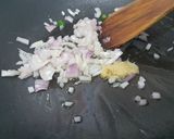 A picture of step 3 of Schezwan Pasta.
