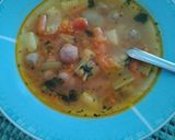 Reszelt zöldségleves májgombóccal gluténmentesen gyors főző edényben főzve recept fázis 6 fotója