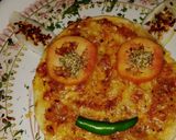 A picture of step 4 of Smiling Devil Mozzarella Cheese Pizza 🍕😈.