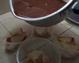 Foto langkah ke 4 dari resep 7. puding roti tawar coklat vla.