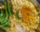 A picture of step 2 of Das special Vati dal khaman.