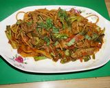 A picture of step 6 of Red Lentil Spaghetti with Sautéed Beef – Jon Style.