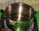 A picture of step 1 of Tulsi masala tea.