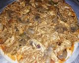 A picture of step 6 of Bbq Chicken and Mushroom Fire Grilled Pizza #braaifordad!.