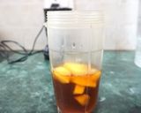 A picture of step 1 of Green tea mango smoothie.