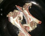 A picture of step 2 of Pan fried Goat ribs.