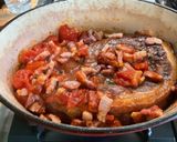 A picture of step 12 of Marinated Braised Pork Shoulder with Tomatoes and Bacon.