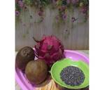 Diet Juice Dragon Fruit Kiwi Sapodilla (Sawo) Chiaseed langkah memasak 1 foto