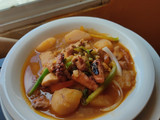 Estofado de pulpo con pepitona y pollo