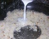 A picture of step 4 of Badaam Naariyal Burfi.