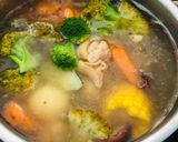 Hình bước làm 3 của món Canh gà hầm ngũ quả