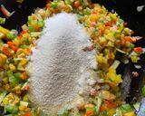 A picture of step 5 of Mediterranean style Upma.