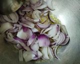 A picture of step 2 of Onion Rice.