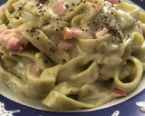 Foto del paso 6 de la receta: Fettuccini de espinacas a mi carbonara. (cintas o nidos)