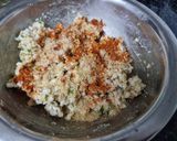 A picture of step 2 of Sabudana vada.