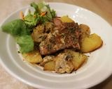 Sült tarja gombával és krumplival recept fázis 6 fotója