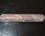 A picture of step 2 of Chicken Cordon blue.