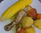 Foto del paso 4 de la receta: Pollo al horno con verduras y champiñones
