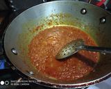 A picture of step 3 of Chawal with white chana.