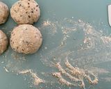 A picture of step 3 of Sourdough Flaxseed Pita Bread.