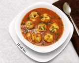 A picture of step 9 of Shish Barak with Tomato Sauce.