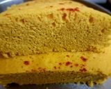 A picture of step 3 of Khaman Dhokla.