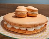 Une image de l'étape 8 de Macaron géant #dessert de #février.