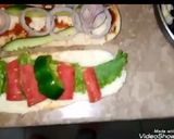 A picture of step 6 of Long bun sandwich.