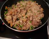 A picture of step 3 of Biryani (mixture rice).
