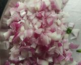 A picture of step 2 of Papad Chaat.