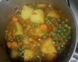 A picture of step 6 of Spicy Potato Curry with Carrots and Peas.