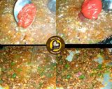 A picture of step 5 of Veg Manchurian 2 ways in gravy and dry.